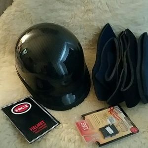 Women's Polo style carbon fiber helmet, size small